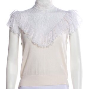 Alice + Olivia Mock Neck Blouse Size S